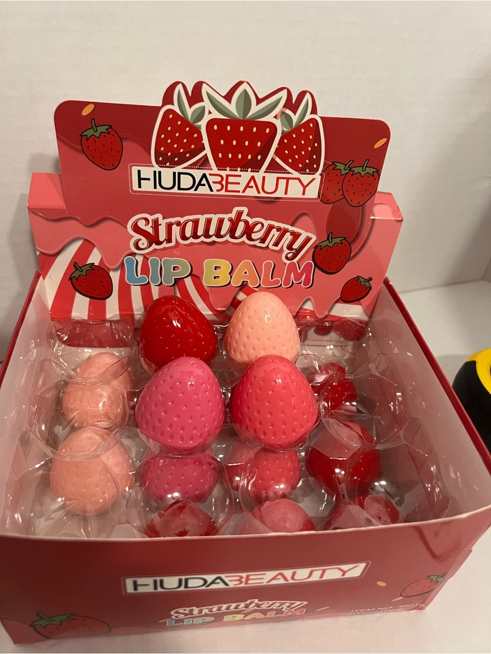 HUDA BEAUTY Strawberry Lip Balm Pack of 4
